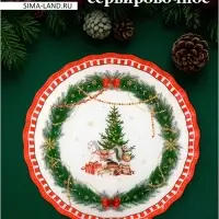 Блюдо сервировочное с бортиком "Сказочное настроение" d=25 см