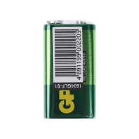 Батарейка солевая GP Greencell Extra Heavy Duty, 6F22-1S, 9В, крона, спайка, 1 шт.