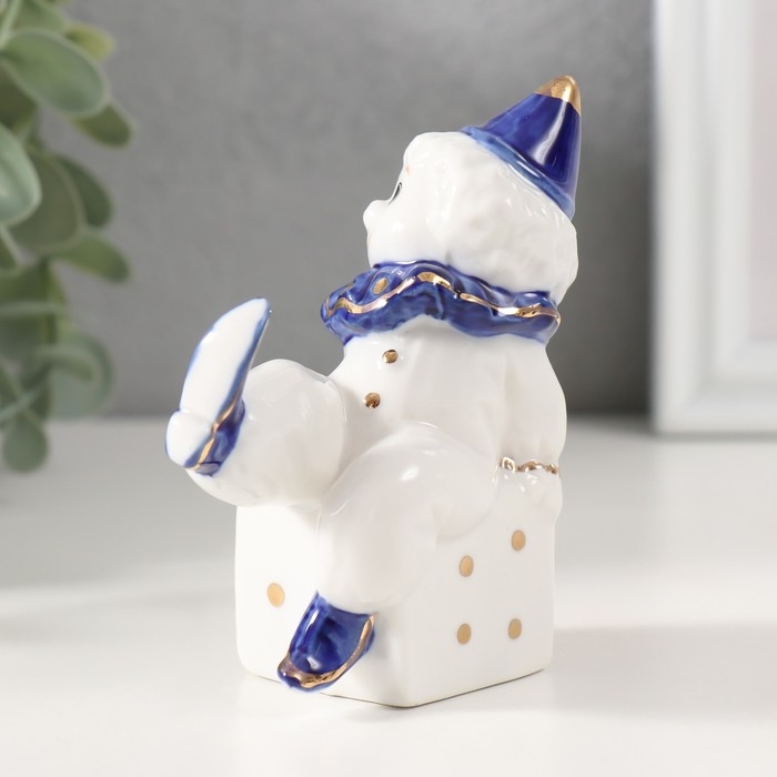 Сувенир керамика Сувенир керамика "Клоун на игральном кубике" кобальт 4,4х7х9,5 см