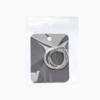 Зажим для платка "Узоры" круг, цвет белый в серебре