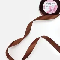 Лента атласная, 20 мм, 23&plusmn;1 м, коричневая