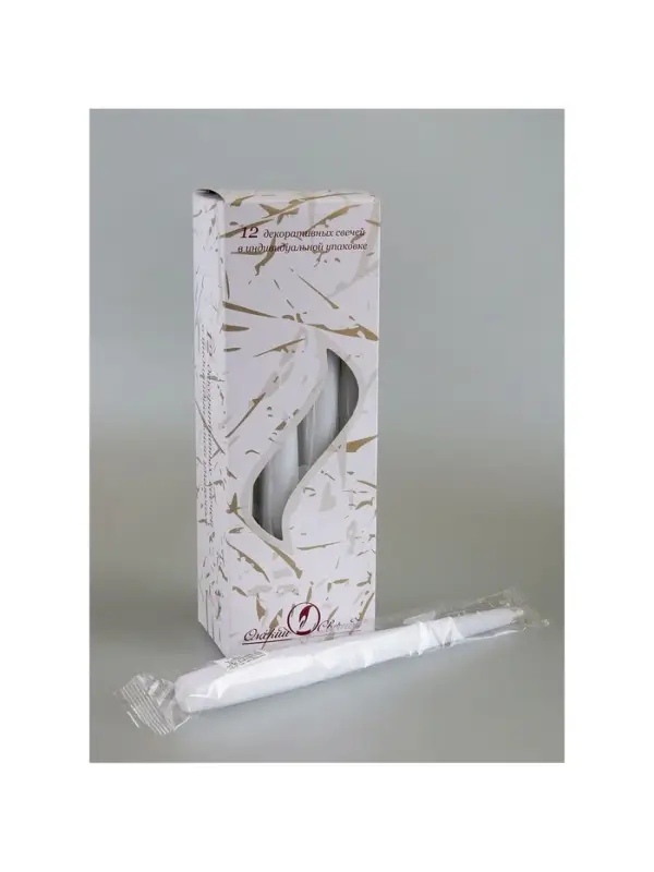 Свеча античная, 2.3&times;24.5 см, 5 ч, 55 г, белая