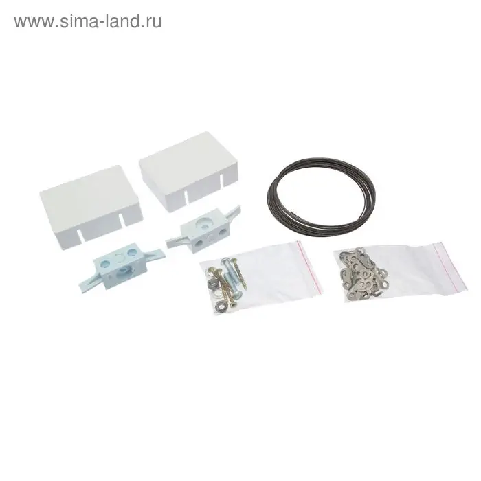 Карниз струнный, двухрядный, 3.5 м, металлический крючок