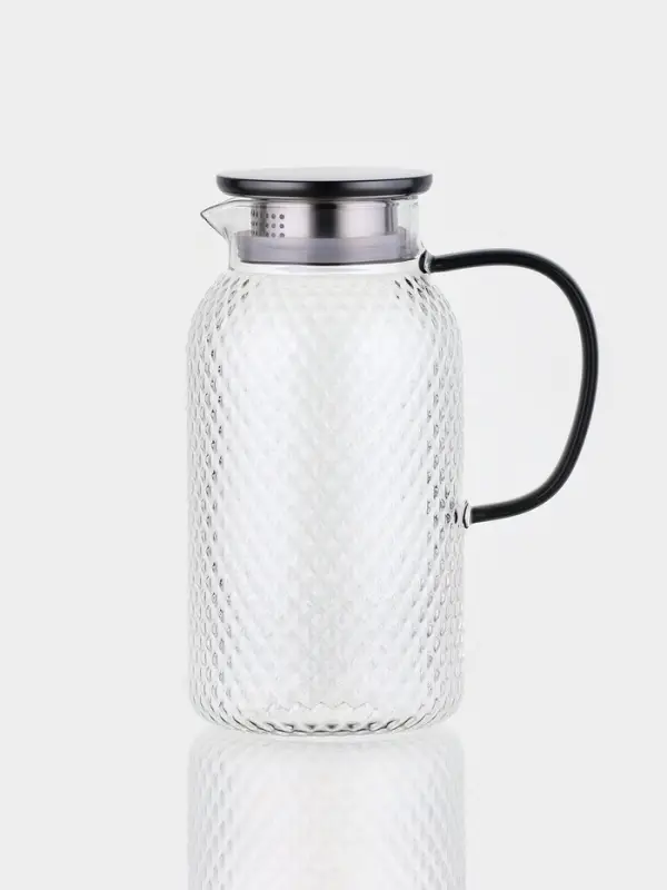 Кувшин Кувшин "Богема.Соты", черная ручка/крышка-сито, 16х11х23 см