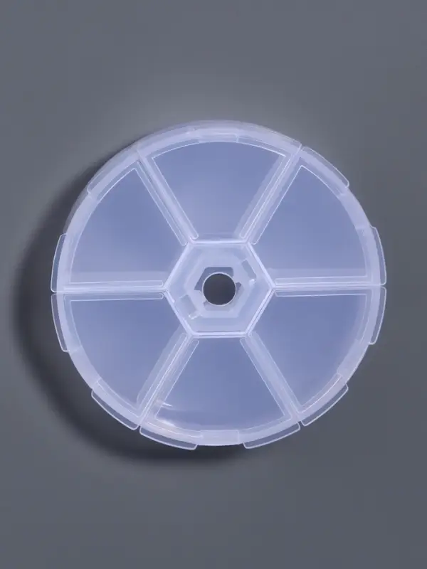 Органайзер для хранения мелочей, 6 ячеек, d=8×1.8 см, прозрачный