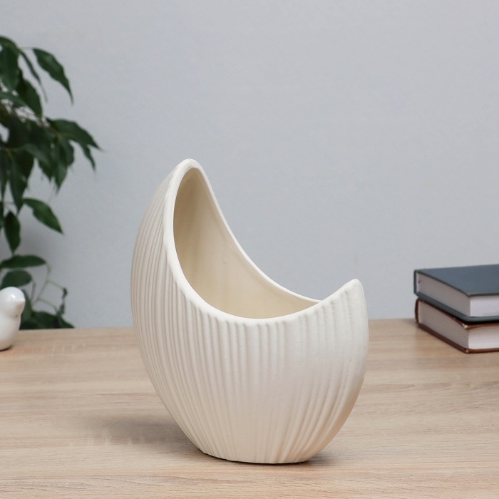 Ваза керамика настольная Ваза керамика настольная "Полумесяц" 8х21х20 см