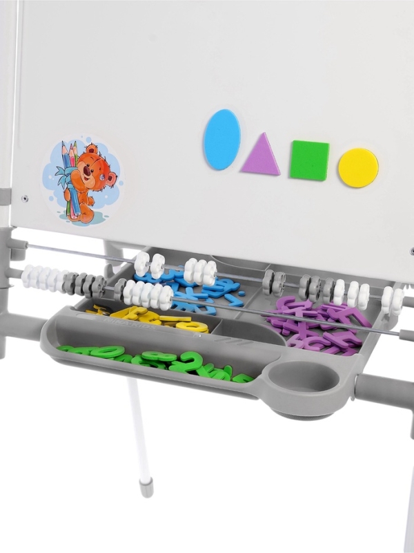 Доска знаний-мольберт 2 двусторонний ДЗМ2/СР серый