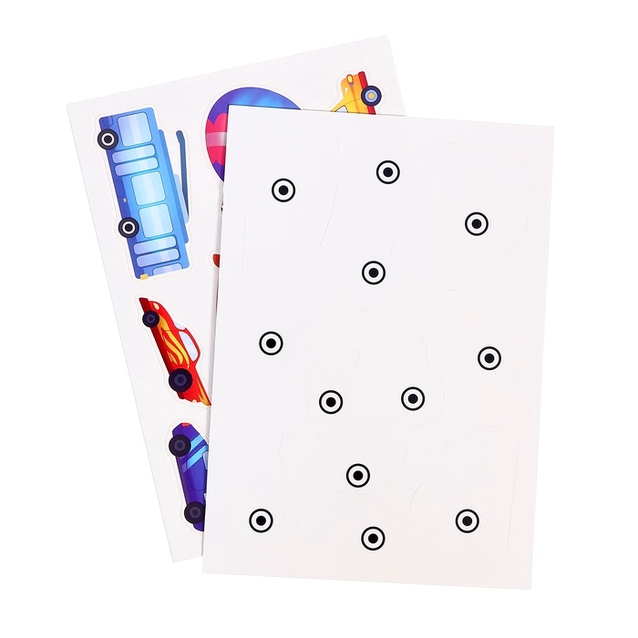 Книга с липучками «Транспорт», 70 липучек Книга с липучками «Транспорт», 70 липучек