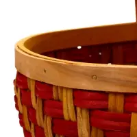 Корзина плетёная для хранения, с ручкой, лоза, красно-коричневая, набор 2 шт.