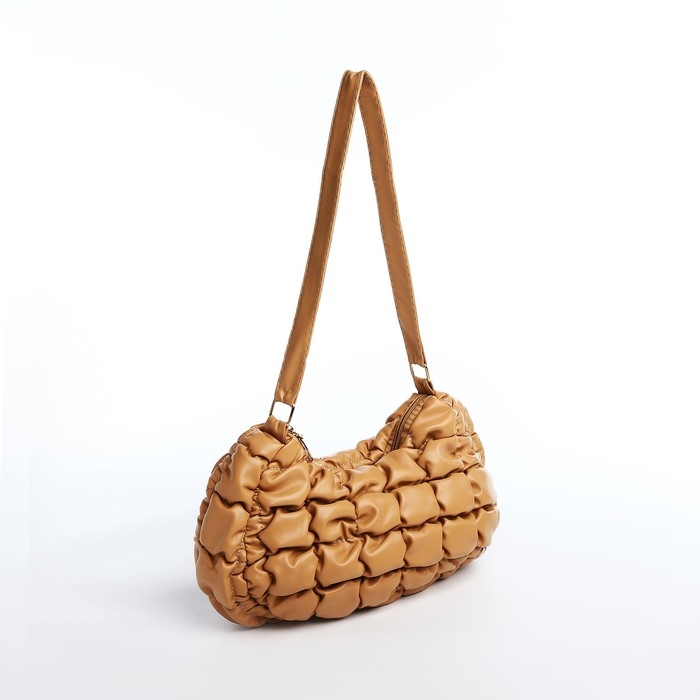 Сумка-багет на молнии, цвет бежевый Сумка-багет на молнии, цвет бежевый