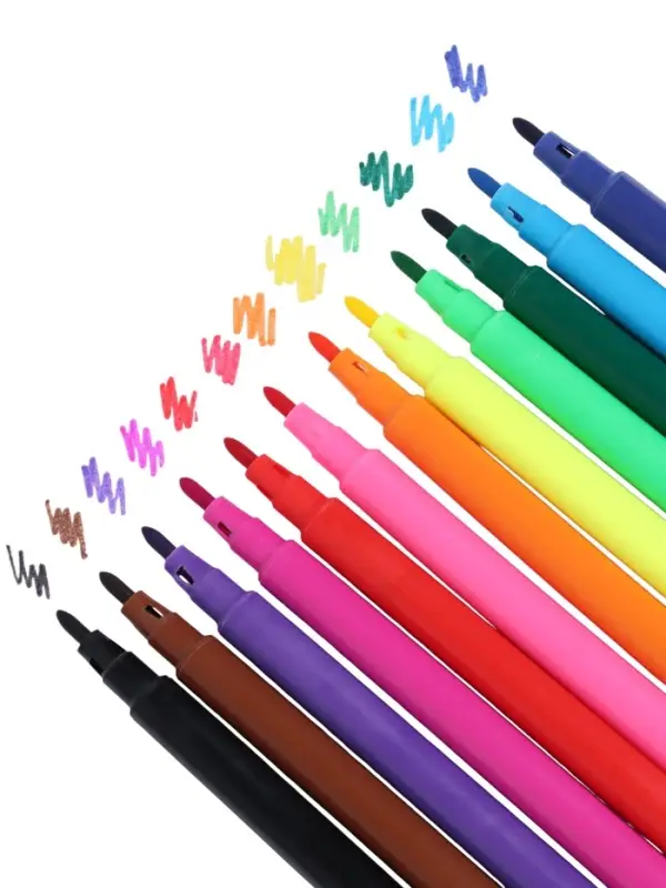 Фломастеры 12 цветов Calligrata &laquo;Принцесса&raquo;, невентилируемый колпачок