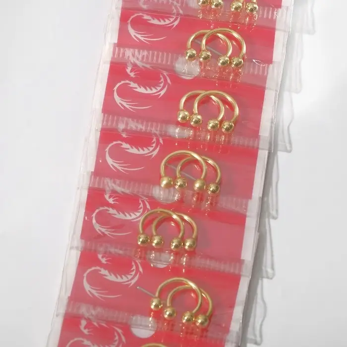 Пирсинг в бровь циркуляр, шар, d=8 мм, пара, цвет золото (неделимая фасовка 12 пар, цена за пару) Пирсинг в бровь циркуляр, шар, d=8 мм, пара, цвет золото (неделимая фасовка 12 пар, цена за пару)