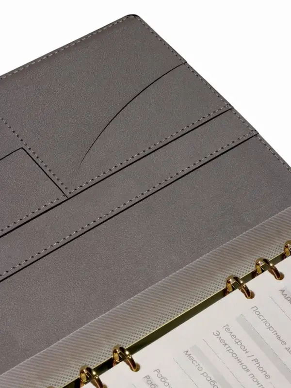 Органайзер на кольцах, А5, с хлястиком, 80л, линия, к/зам, Черный Органайзер на кольцах, А5, с хлястиком, 80л, линия, к/зам, Черный