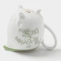 Молочник WY Bloomware, 250 мл, фарфор, белый, зелёный