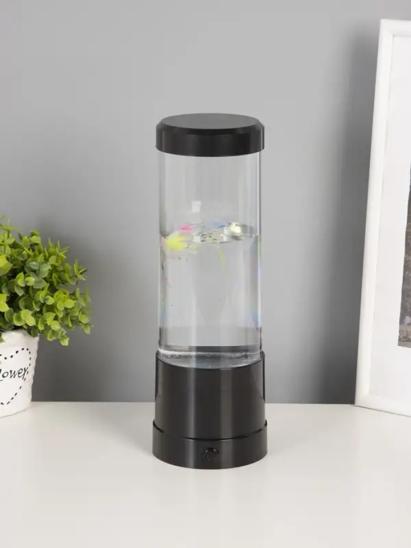 Лава - лампа RISALUX &laquo;Медузы&raquo;, подсветка, RGB, USB, 3-5 Вт, чёрная, 9&times;9&times;25.5 см