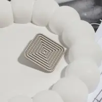 Пуговица на ножке &laquo;Квадраты&raquo;, 28&times;28 мм, цвет серебряный