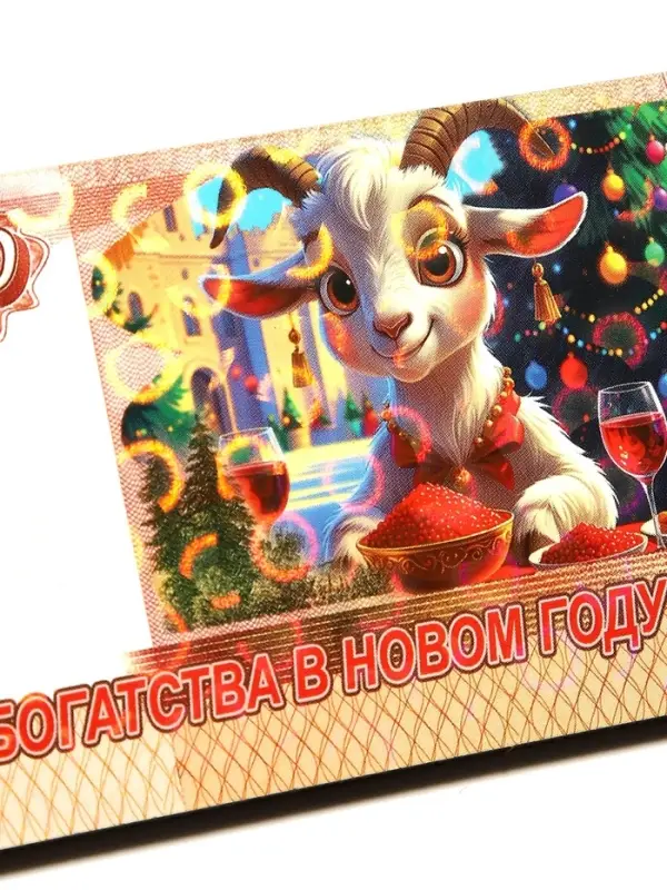 Магнит-купюра новогодний 2027 &laquo;Богатства в новом году&raquo; 5.5&times;11.5 см