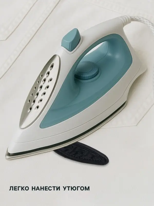 Термоаппликация Spirit, 4.9&times;2.1 см, фасовка 10 шт., чёрная