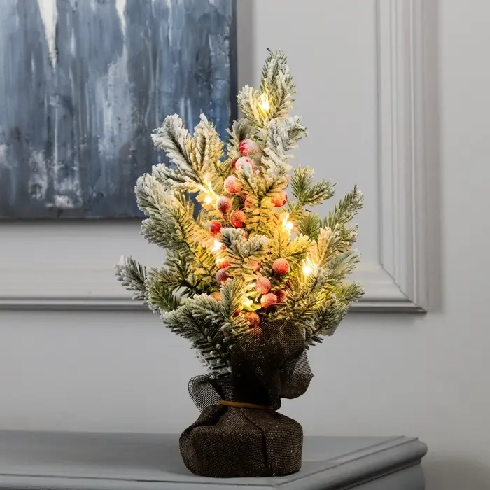 Фигура светодиодная &laquo;Зимняя хвоя&raquo; 35&times;27&times;27 см, 20 LED, батарейки AG13&times;3 (в комплекте), свечение тёплое белое