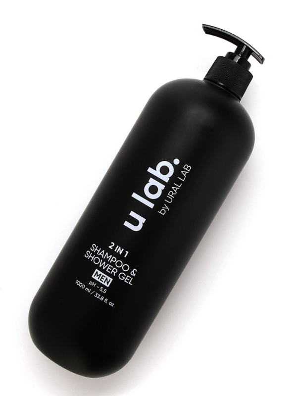 Гель для душа и шампунь мужской 2 в 1, 1000 мл, ULAB Гель для душа и шампунь мужской 2 в 1, 1000 мл, ULAB