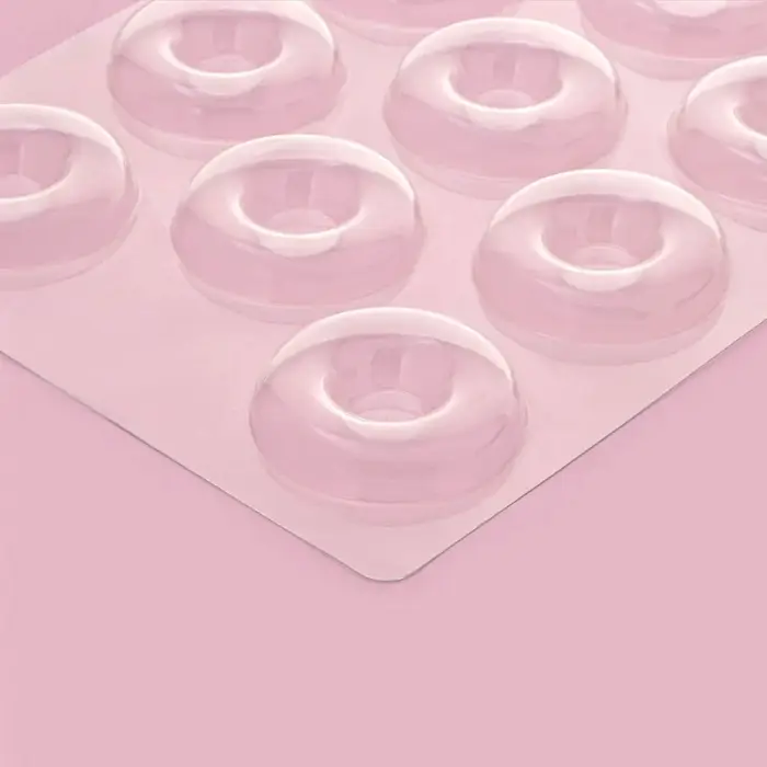 Форма для конфет и шоколада &laquo;Пончик&raquo;, 27&times;18 см, 11 ячеек, пластик, прозрачная