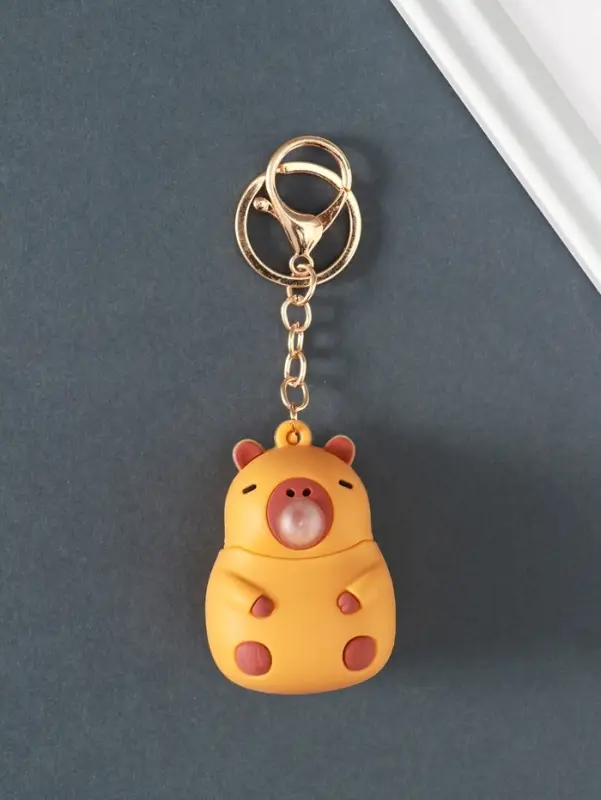 Брелок для ключей на кольце с карабином «Капибара - антистресс», надувает пузырь, резина, 5×4.7×6.5 см Брелок для ключей на кольце с карабином «Капибара - антистресс», надувает пузырь, резина, 5×4.7×6.5 см