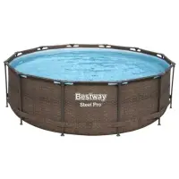 Бассейн каркасный Steel Pro, 305&times;100 см, круглый, цвет ротанг, 5617P Bestway