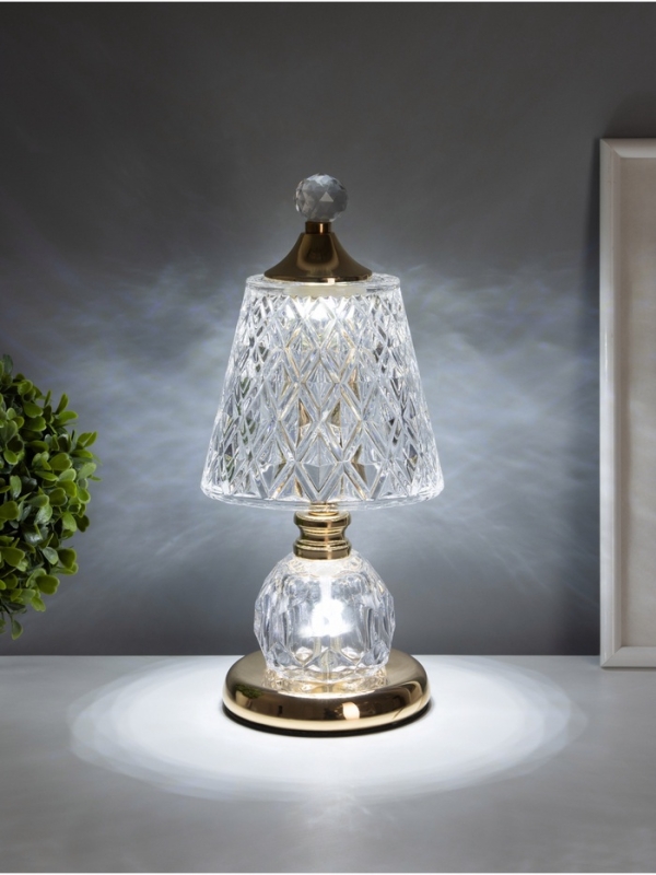 Лампа настольная «Элизабет» LED 10Вт + ночник 3Вт золото 14х14х33см Лампа настольная «Элизабет» LED 10Вт + ночник 3Вт золото 14х14х33см