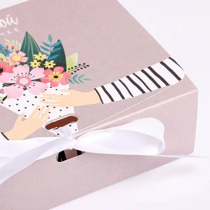 Коробка подарочная складная, упаковка, «Любимой маме», 16.5 х 12 х 5 см, БЕЗ ЛЕНТЫ Коробка подарочная складная, упаковка, «Любимой маме», 16.5 х 12 х 5 см, БЕЗ ЛЕНТЫ