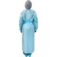 Халат хирург. стер, рук.рез, дл.140 см, пл.25,&nbsp;р.48-54, голуб, 1шт,5116/1