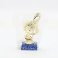 Кубок &laquo;Скрипичный ключ&raquo;, наградная фигура, подставка пластик синяя, 14.5&times;6.5&times;6 см