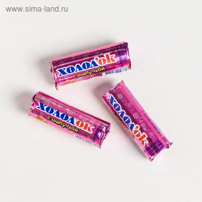 Конфеты &laquo;Холодок&raquo; с шипучкой со вкусом клубники, в стике,15 г