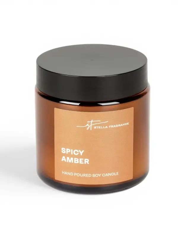 Ароматическая свеча в банке ST Spicy Amber, амбер, 90 г