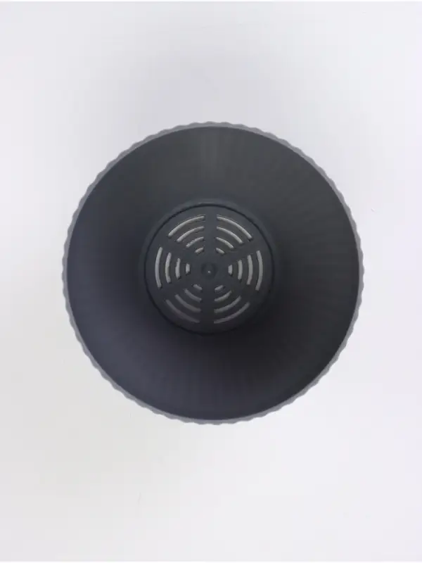 Горшок для цветов пластиковый Ribbed, 1 л, d=13.5 см, h=12 см, поддон МИКС, серый