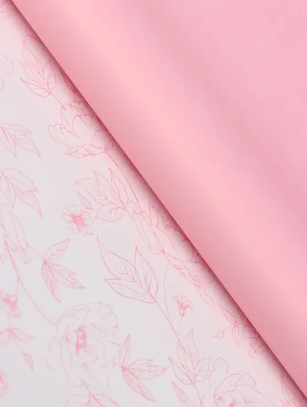 Плёнка флористическая для цветов, &laquo;Букет цветов&raquo;, розовая, 57&times;57 см