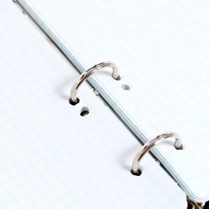 Тетрадь на кольцах Calligrata A5, 80 листов, в клетку, обложка ПВХ, чёрная