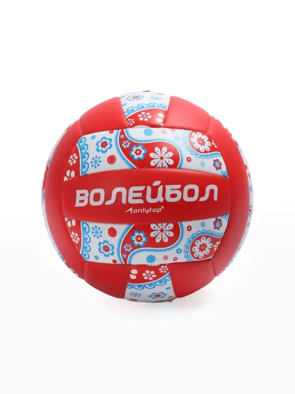 Волейбольный мяч ONLYTOP, машинная сшивка, 18 панелей, р. 5, PVC