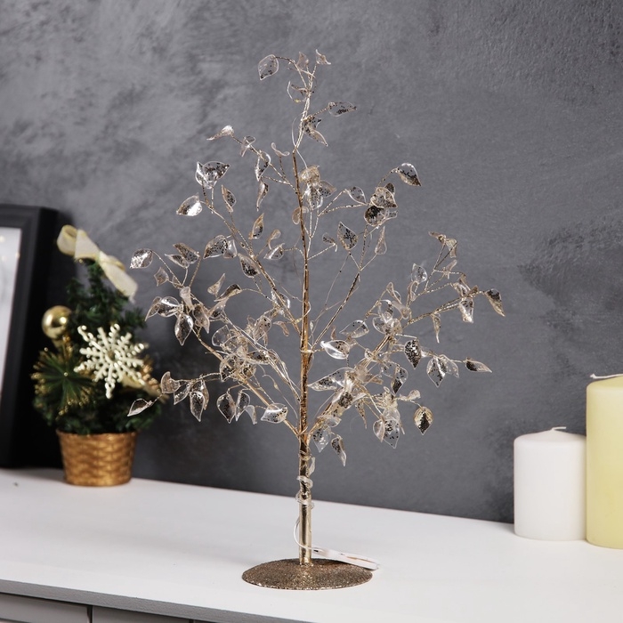 Светодиодный куст «Листья» 35 × 26 × 3 см, 10 LED, постоянное свечение, от батареек CR2032х2 (в комплекте), свечение тёплое белое Светодиодный куст «Листья» 35 × 26 × 3 см, 10 LED, постоянное свечение, от батареек CR2032х2 (в комплекте), свечение тёплое белое