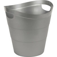 Корзина для мусора офисная 12л пластик, серая с ручками Uniplast КХУ-10
