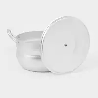 Набор кастрюль &laquo;Матрёшка&raquo;, 7 предметов: 1.7 л, 2.5 л, 3 л, 4.5 л, 6 л, 8 л, 10 л, металлические ручки и крышки, листовой алюминий 1.5-1.75 мм, серебристая