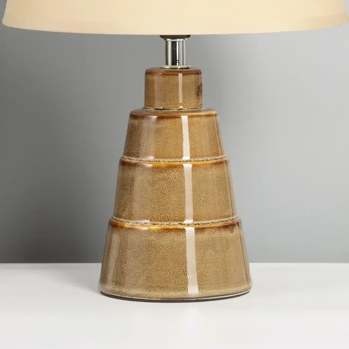 Лампа настольная RISALUX &laquo;Образ&raquo;, 40 Вт, Е14, золотистая, 23&times;23&times;32 см