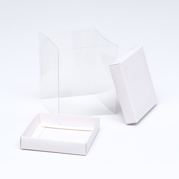 Коробка с PVC Мини 10 X 10 X 12 см Коробка с PVC Мини 10 X 10 X 12 см "Белый"