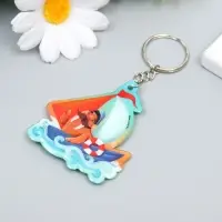 Брелок для ключей на кольце «Морж на корабле», мягкий ПВХ, 6×5.1 см