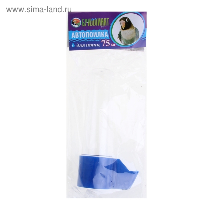 Автопоилка для птиц, большая (для вертикальных прутьев), 40 х 70 х 140 мм, микс цветов Автопоилка для птиц, большая (для вертикальных прутьев), 40 х 70 х 140 мм, микс цветов