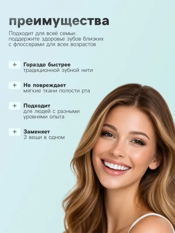 Флоссер &laquo;Мой выбор&raquo; (зубная нить в пластиковом держателе), набор 30 шт.