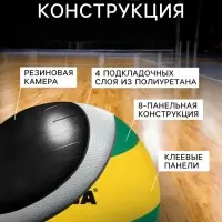 Волейбольный мяч MINSA, клееный, 8 панелей, р. 5, PVC