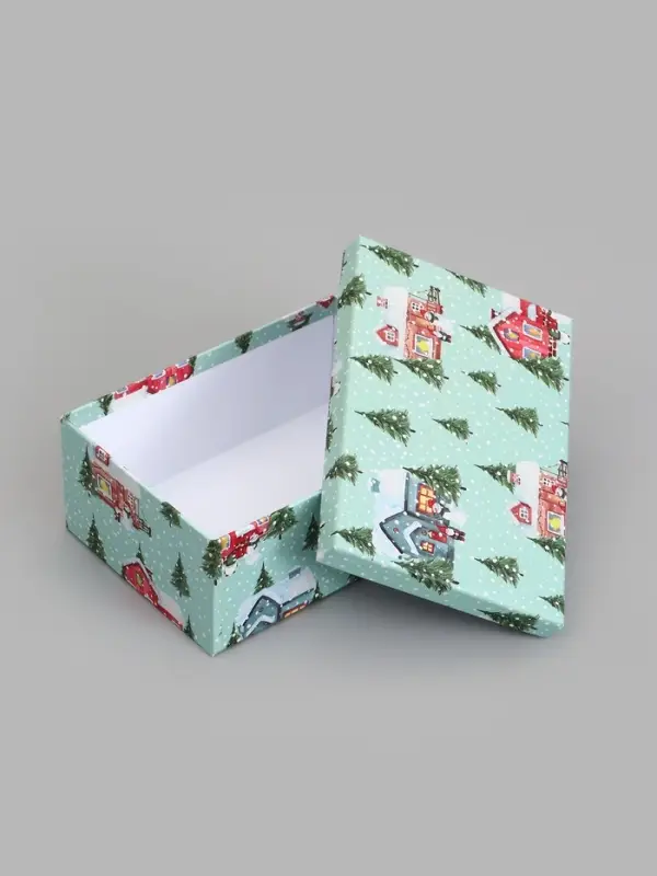 Коробки подарочные новогодние, набор 10 в 1, 37.5&times;29&times;17 - 19&times;13&times;7.5 см