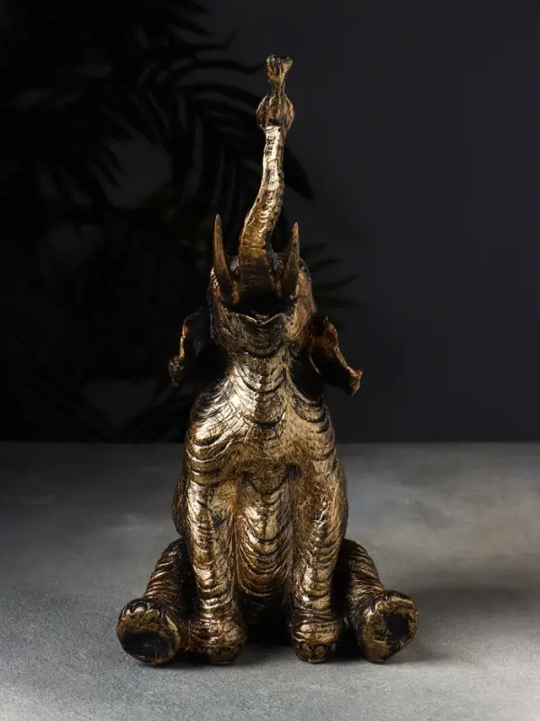 Фигурка полистоун &laquo;Слон с птичкой&raquo;, 28&times;14&times;14 см