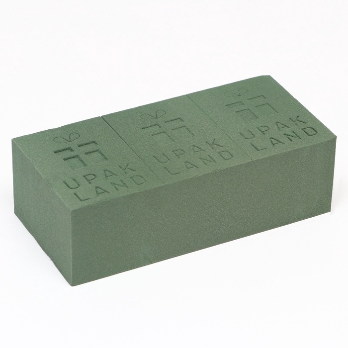 Губка флористическая для живых цветов «UPAK LAND» 22,5 Х 10,5 Х 7 см Губка флористическая для живых цветов «UPAK LAND» 22,5 Х 10,5 Х 7 см