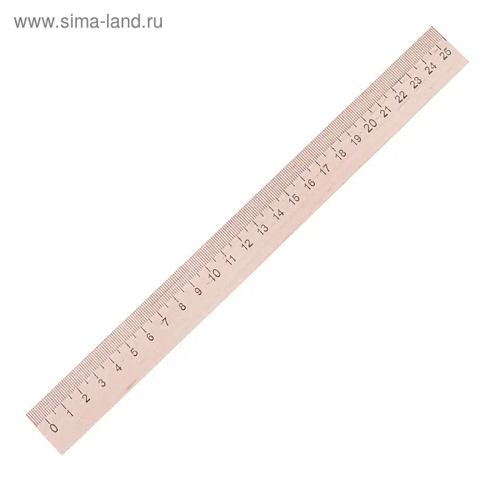 Линейка деревянная 25 см, (БЕЗ шк) Линейка деревянная 25 см, (БЕЗ шк)